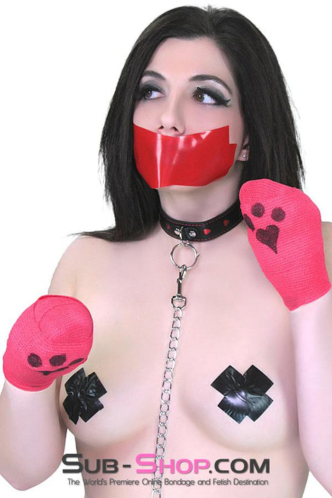 8965DL      Isn’t She Lovely Heart Cutout Bondage Collar with Matching Leash Collar   , Sub-Shop.com Bondage and Fetish Superstore
