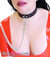 8965DL      Isn’t She Lovely Heart Cutout Bondage Collar with Matching Leash Collar   , Sub-Shop.com Bondage and Fetish Superstore