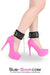 8973DL      Cozy Up Locking Lined Bondage Ankle Cuffs with Connection Chain Cuffs   , Sub-Shop.com Bondage and Fetish Superstore