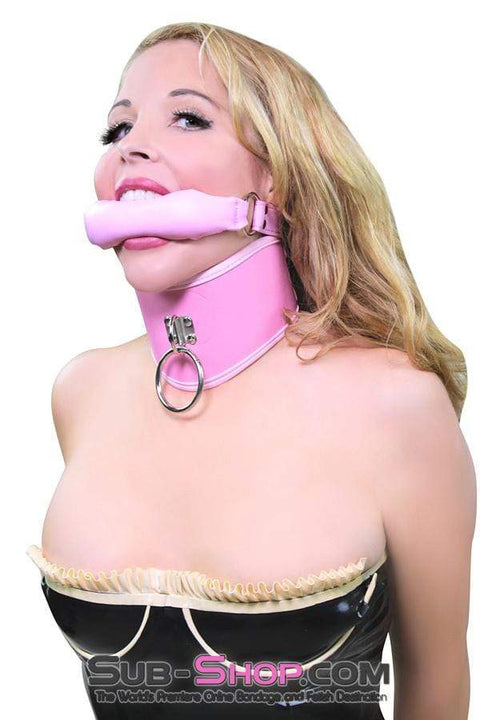 8976DL      Pink Pet Posture Collar with Leash Set Collar   , Sub-Shop.com Bondage and Fetish Superstore