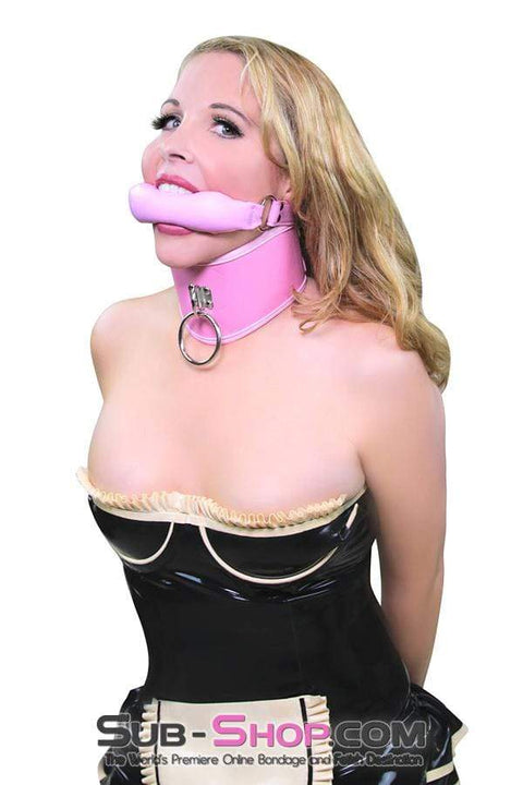 8976DL      Pink Pet Posture Collar with Leash Set Collar   , Sub-Shop.com Bondage and Fetish Superstore