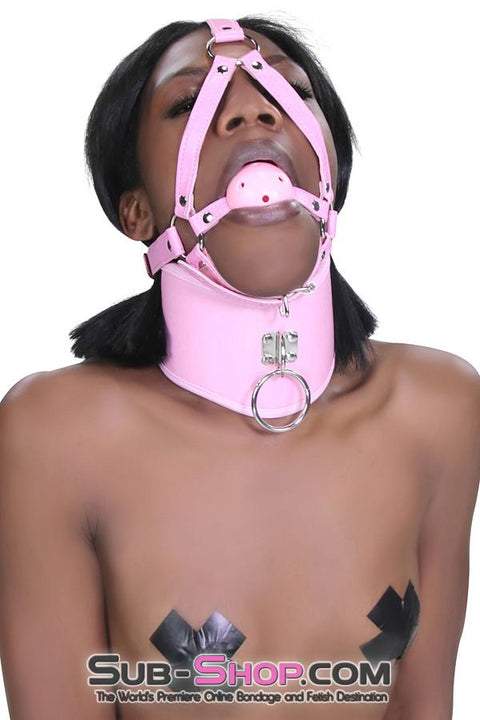 7109DL-SIS      Sissy Pink Breather Ball Gag Trainer Sissy   , Sub-Shop.com Bondage and Fetish Superstore