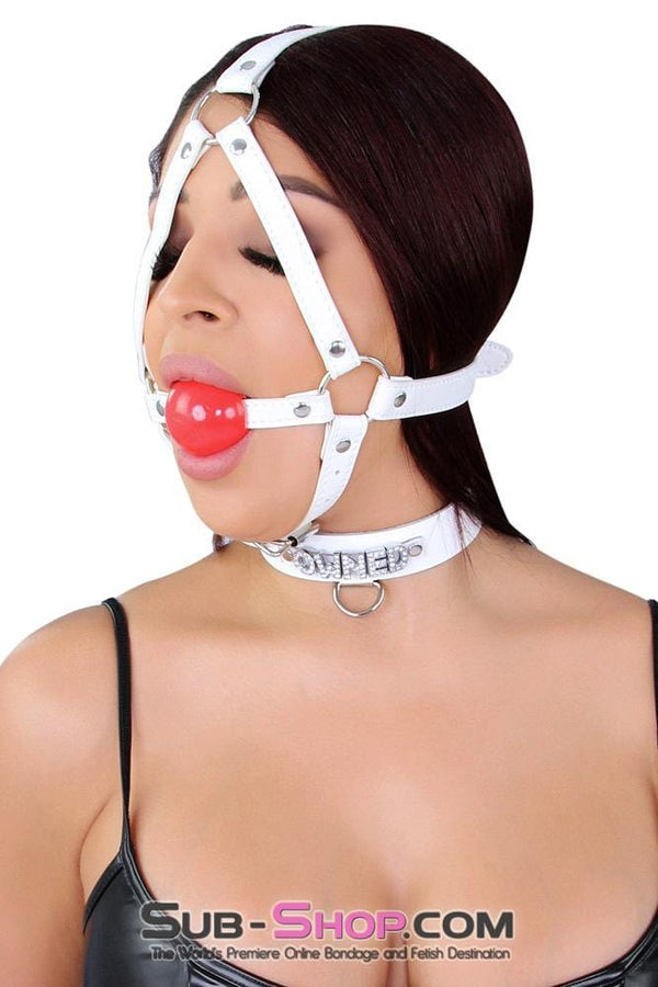 8988MQ      White Strap Red Ballgag Trainer - MEGA Deal MEGA Deal   , Sub-Shop.com Bondage and Fetish Superstore