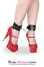 8990DL      Basic Instinct Leatherette Ankle Cuffs - LAST CHANCE - Final Closeout! Black Friday Blowout   , Sub-Shop.com Bondage and Fetish Superstore