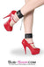 8990DL      Basic Instinct Leatherette Ankle Cuffs - LAST CHANCE - Final Closeout! Black Friday Blowout   , Sub-Shop.com Bondage and Fetish Superstore