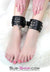 8990DL      Basic Instinct Leatherette Ankle Cuffs - LAST CHANCE - Final Closeout! Black Friday Blowout   , Sub-Shop.com Bondage and Fetish Superstore