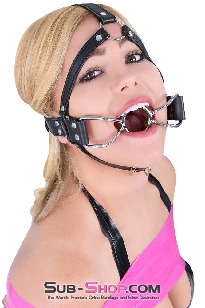 8997DL      French Kiss Trainer Open Mouth Ring Gag - MEGA Deal Black Friday Blowout   , Sub-Shop.com Bondage and Fetish Superstore