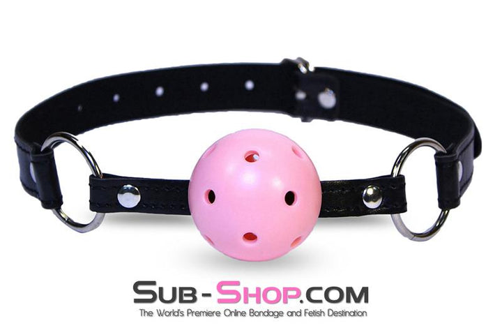 9001DL-SIS      Breather Ball Gag, Pretty Sissy Princess BDSM Mistress for Hire Pink Ball Sissy   , Sub-Shop.com Bondage and Fetish Superstore