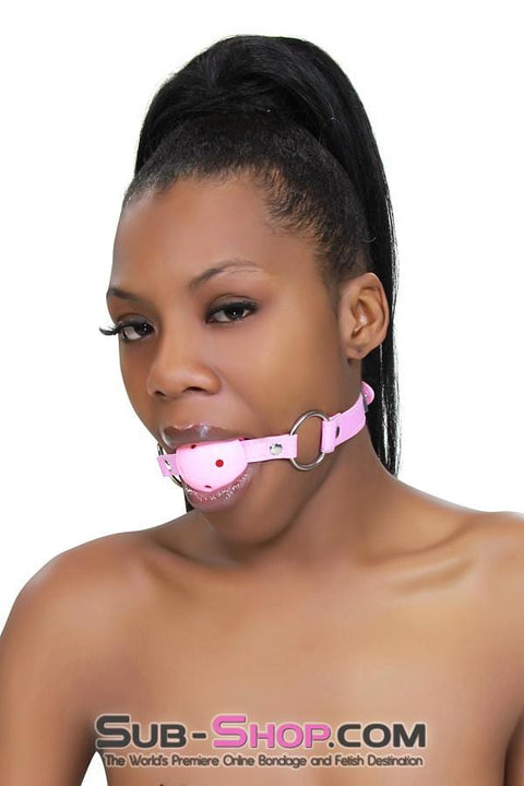 9002DL      Pink Breather Ball Gag - LAST CHANCE - Final Closeout! Black Friday Blowout   , Sub-Shop.com Bondage and Fetish Superstore