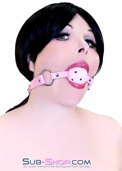 9002DL      Pink Breather Ball Gag - LAST CHANCE - Final Closeout! Black Friday Blowout   , Sub-Shop.com Bondage and Fetish Superstore
