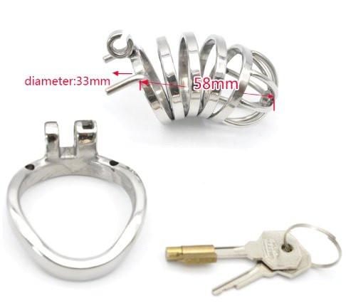 0900RS      Mini Manhood Tease and Torment High Security Steel Locking Male Chastity Device - MEGA Deal MEGA Deal   , Sub-Shop.com Bondage and Fetish Superstore