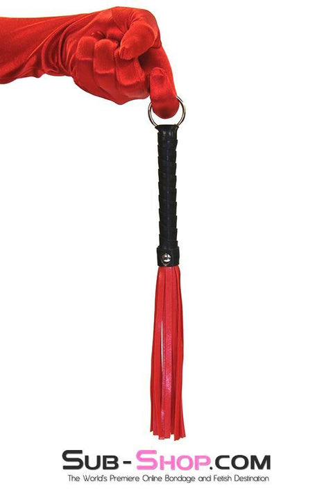 9031DL      L’il Red Whipper 12” Leatherette Bondage Whip - MEGA Deal Black Friday Blowout   , Sub-Shop.com Bondage and Fetish Superstore