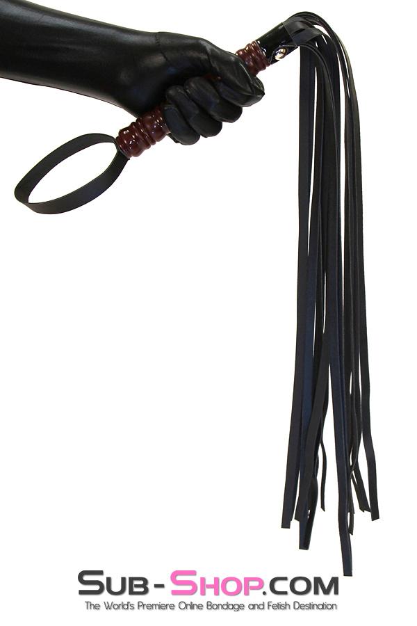 9032DL      To The Woodshed Wooden Handle 25" Flogger Whip Whip   , Sub-Shop.com Bondage and Fetish Superstore