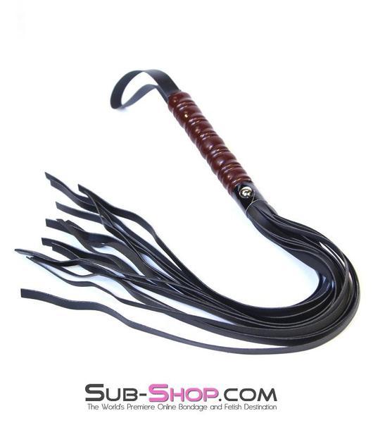 9032DL      To The Woodshed Wooden Handle 25" Flogger Whip Whip   , Sub-Shop.com Bondage and Fetish Superstore