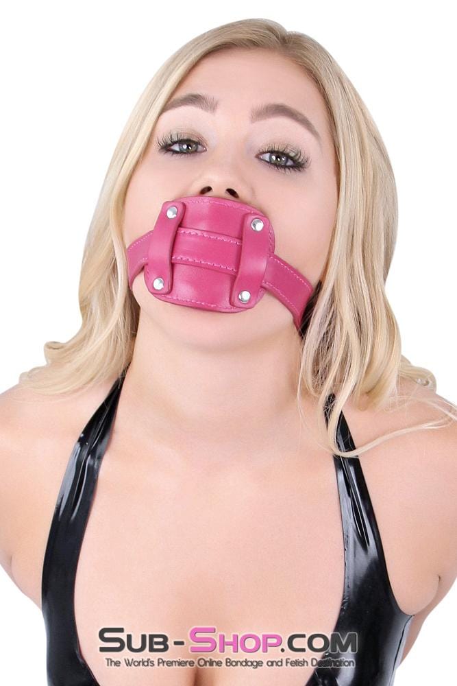 9053DL      Locking Rubber Sex Bomb Pink Penis Gag Gags   , Sub-Shop.com Bondage and Fetish Superstore