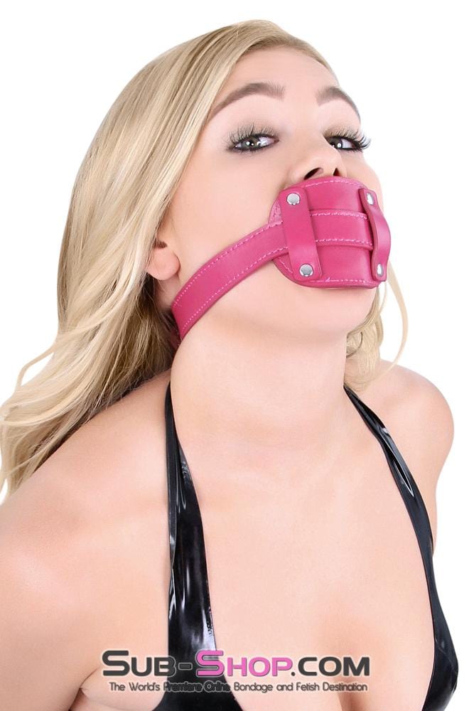 9053DL      Locking Rubber Sex Bomb Pink Penis Gag Gags   , Sub-Shop.com Bondage and Fetish Superstore