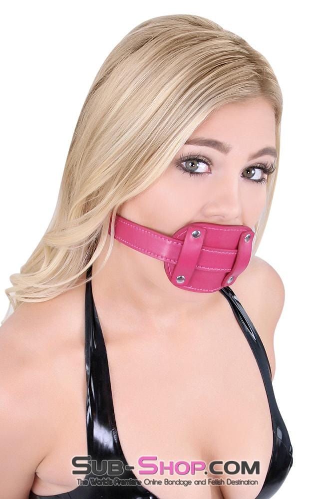 9053DL      Locking Rubber Sex Bomb Pink Penis Gag Gags   , Sub-Shop.com Bondage and Fetish Superstore