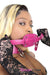 9053DL      Locking Rubber Sex Bomb Pink Penis Gag Gags   , Sub-Shop.com Bondage and Fetish Superstore