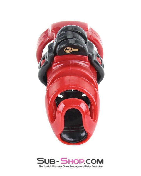 9059AE      Long Knight High Security Hinged Locking Male Chastity Device Chastity   , Sub-Shop.com Bondage and Fetish Superstore