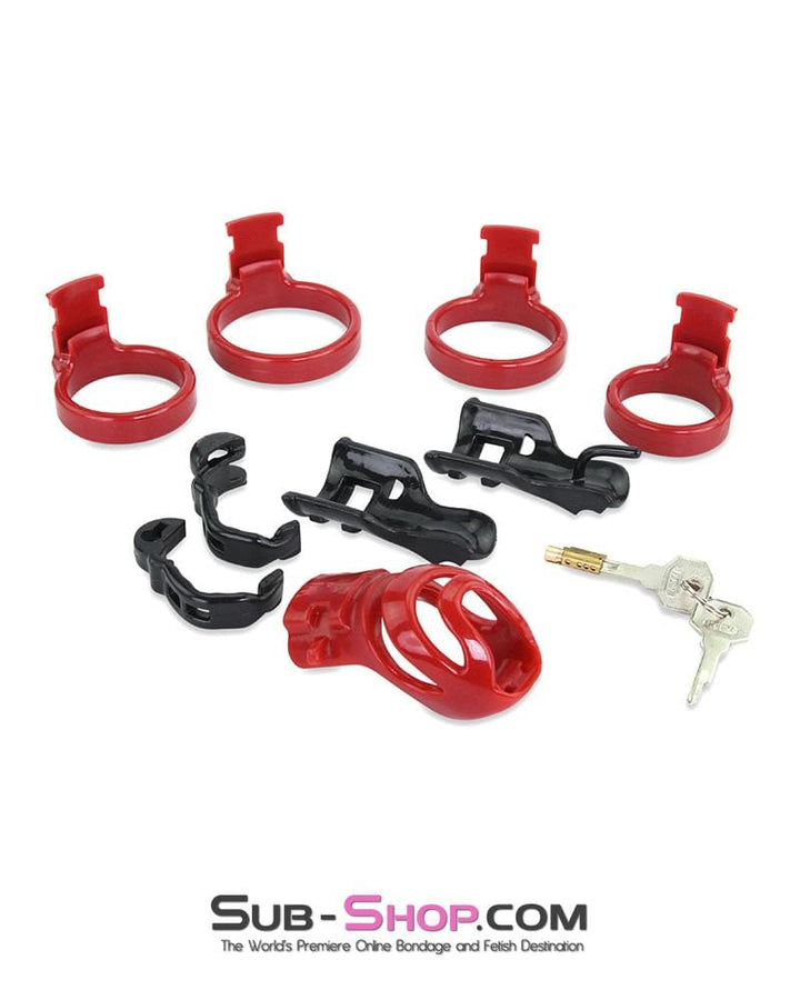 9059AE      Long Knight High Security Hinged Locking Male Chastity Device Chastity   , Sub-Shop.com Bondage and Fetish Superstore