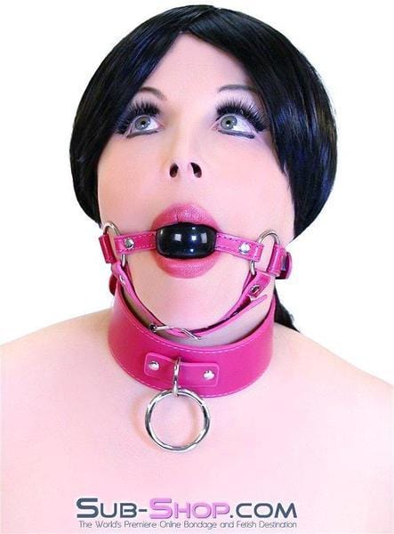 9061DL      Sex Bomb Pink Strap Rubber Ballgag with Chin Strap - LAST CHANCE - Final Closeout! MEGA Deal   , Sub-Shop.com Bondage and Fetish Superstore