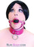 9061DL      Sex Bomb Pink Strap Rubber Ballgag with Chin Strap - LAST CHANCE - Final Closeout! MEGA Deal   , Sub-Shop.com Bondage and Fetish Superstore