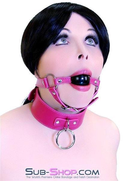 9061DL      Sex Bomb Pink Strap Rubber Ballgag with Chin Strap - LAST CHANCE - Final Closeout! MEGA Deal   , Sub-Shop.com Bondage and Fetish Superstore