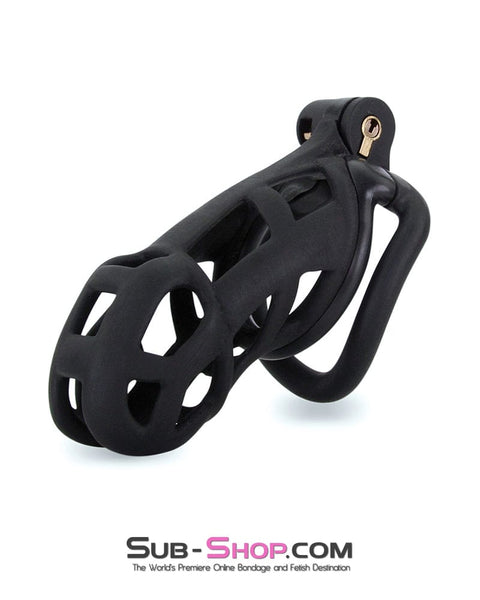 9103M      Chastity Games Locking Cock Cage, Extra Large Length Chastity   , Sub-Shop.com Bondage and Fetish Superstore