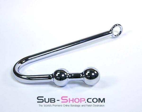 9315HS   Chrome Steel Double Ball Bondage Slave Vaginal or Anal Hook Anal Toys   , Sub-Shop.com Bondage and Fetish Superstore