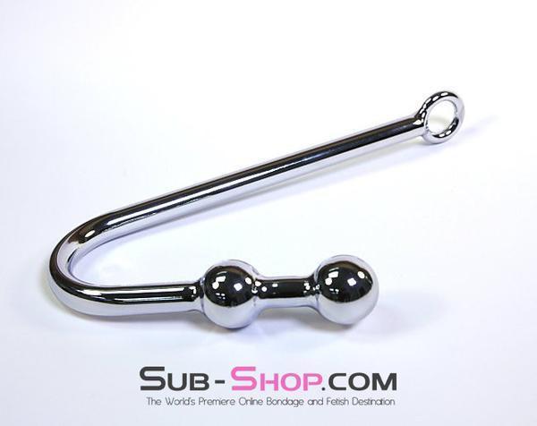 9315HS   Chrome Steel Double Ball Bondage Slave Vaginal or Anal Hook - MEGA Deal! Black Friday Blowout   , Sub-Shop.com Bondage and Fetish Superstore