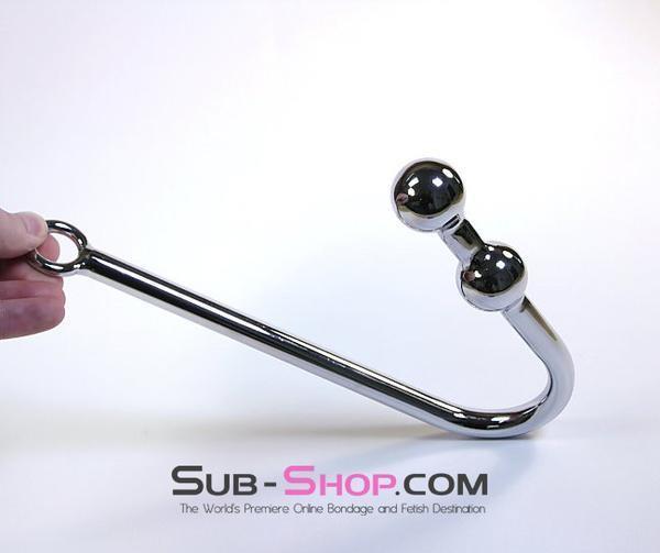 9315HS   Chrome Steel Double Ball Bondage Slave Vaginal or Anal Hook - MEGA Deal! Black Friday Blowout   , Sub-Shop.com Bondage and Fetish Superstore