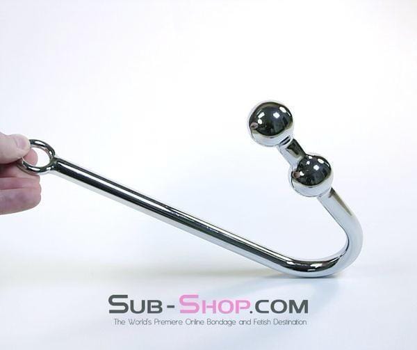 9315HS   Chrome Steel Double Ball Bondage Slave Vaginal or Anal Hook Anal Toys   , Sub-Shop.com Bondage and Fetish Superstore
