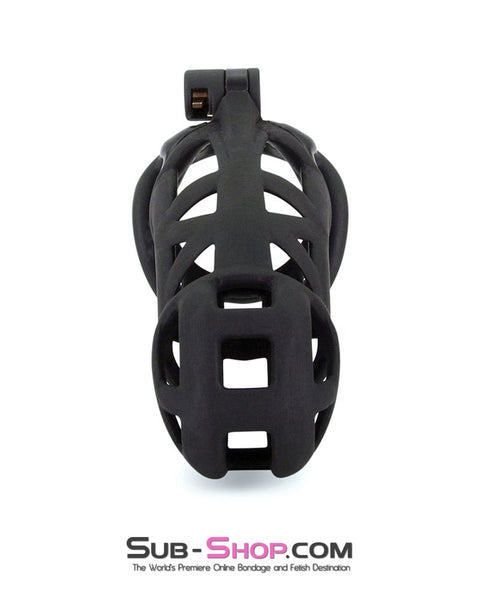 9343M      Chastity Games Locking Cock Cage, 2XL Length Chastity   , Sub-Shop.com Bondage and Fetish Superstore