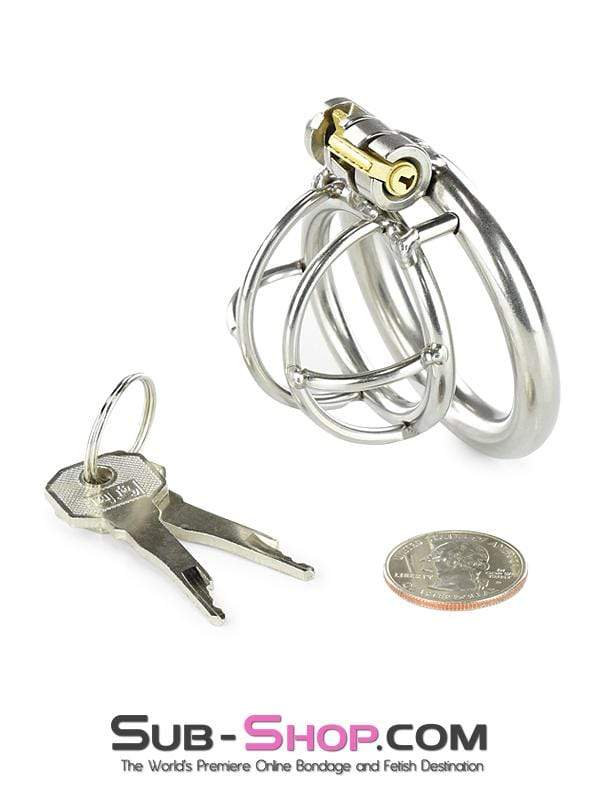 0963RS-SIS      Tiny Sissy Tool High Security Steel Locking Male Bondage Chastity Device Sissy   , Sub-Shop.com Bondage and Fetish Superstore