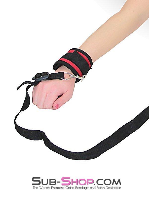 0967M      Red & Black BedBound SecureFit BDSM Wrist and Ankles Restraint System Restraints   , Sub-Shop.com Bondage and Fetish Superstore