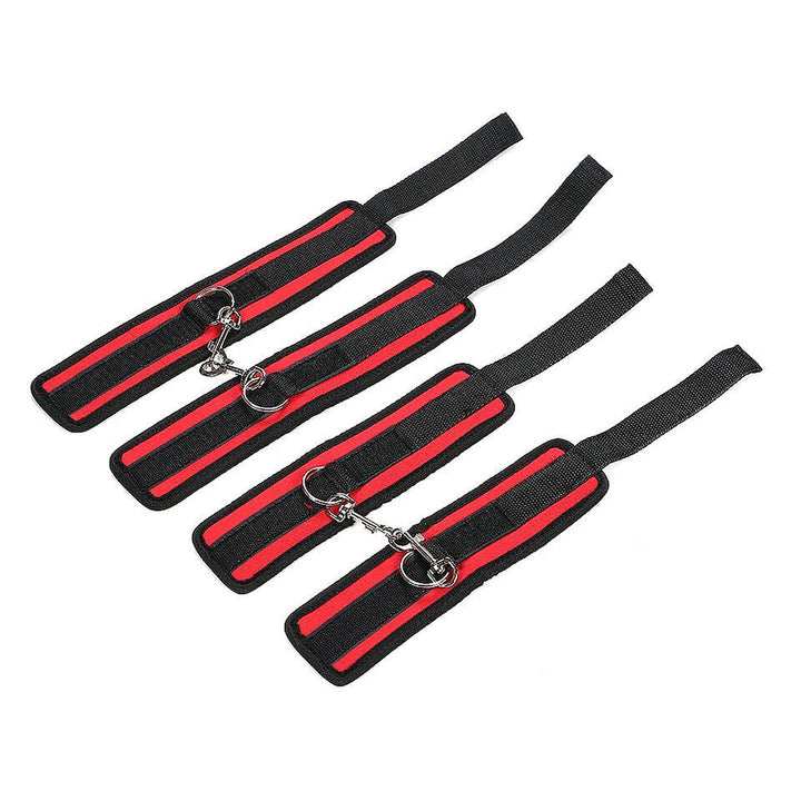 0967M      Red & Black BedBound SecureFit BDSM Wrist and Ankles Restraint System Restraints   , Sub-Shop.com Bondage and Fetish Superstore