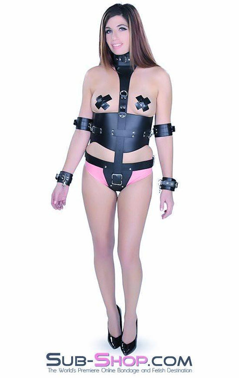 9709HS      Top to Bottom Collar, Belt & Chastity Set Body Harness   , Sub-Shop.com Bondage and Fetish Superstore