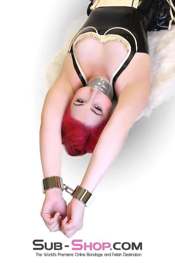 9717SM      Chromed Steel Manacles -  2 Sizes Steel Bondage   , Sub-Shop.com Bondage and Fetish Superstore