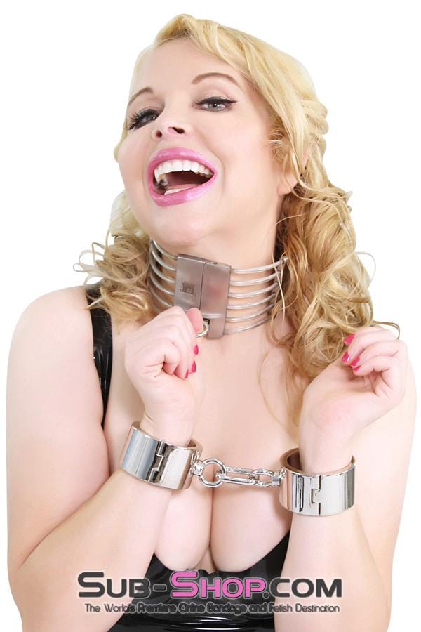 9717SM      Chromed Steel Manacles -  2 Sizes Steel Bondage   , Sub-Shop.com Bondage and Fetish Superstore