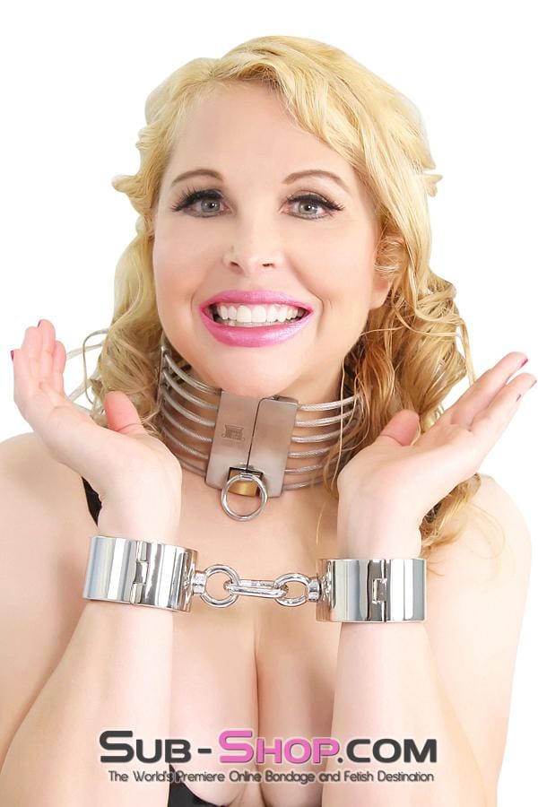 9717SM      Chromed Steel Manacles -  2 Sizes Steel Bondage   , Sub-Shop.com Bondage and Fetish Superstore