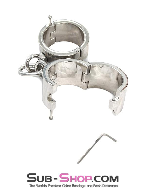 9717SM      Chromed Steel Manacles -  2 Sizes Steel Bondage   , Sub-Shop.com Bondage and Fetish Superstore