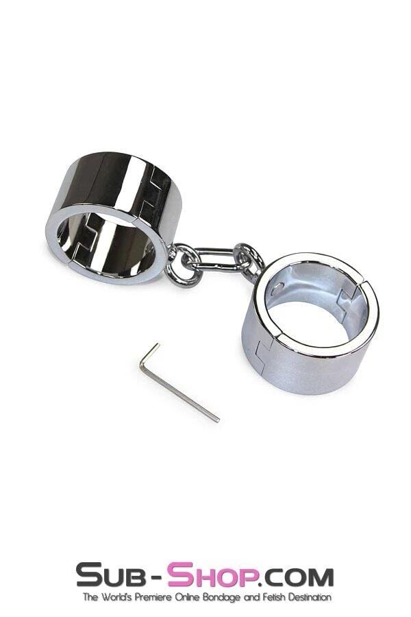 9717SM      Chromed Steel Manacles -  2 Sizes Steel Bondage   , Sub-Shop.com Bondage and Fetish Superstore