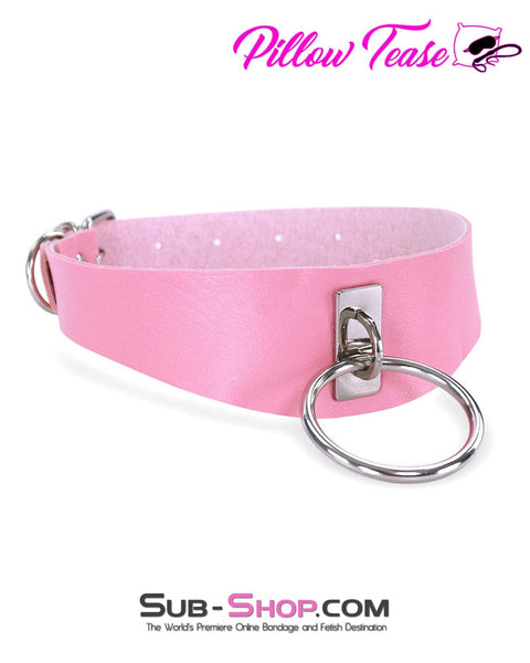 9723DL      Princess Pink Chevron Thin Bondage Fashion Collar Collar   , Sub-Shop.com Bondage and Fetish Superstore