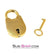 9729K      Gold Series Jailer’s Mini Padlock Padlock   , Sub-Shop.com Bondage and Fetish Superstore