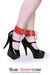 9745A      Lust Cuffs Locking Red Leather Ankle Cuffs - LAST CHANCE - Final Closeout! MEGA Deal   , Sub-Shop.com Bondage and Fetish Superstore