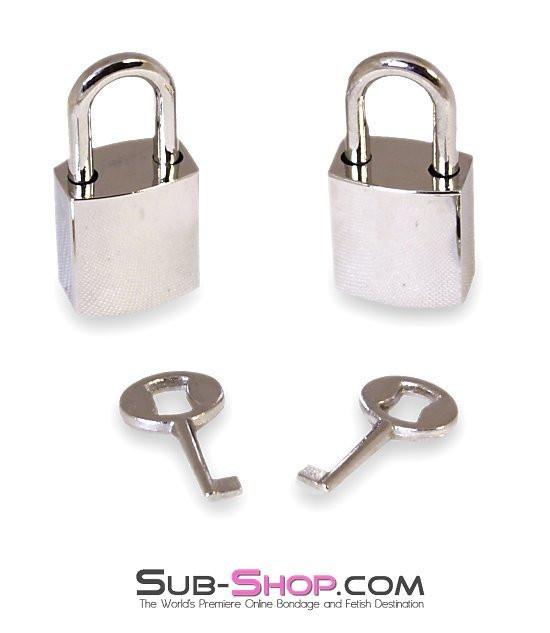 9749A      Chrome Bondage Gear Padlocks Pair Padlock   , Sub-Shop.com Bondage and Fetish Superstore