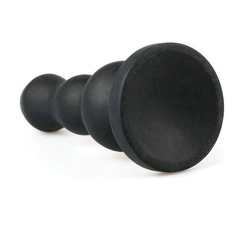 9768M      The Game Piece Black Silicone Butt Plug with Suction Cup Base - LAST CHANCE - Final Closeout! Black Friday Blowout   , Sub-Shop.com Bondage and Fetish Superstore