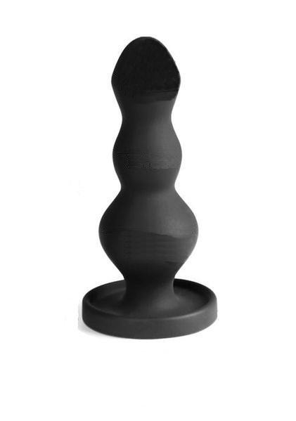 9768M      The Game Piece Black Silicone Butt Plug with Suction Cup Base - LAST CHANCE - Final Closeout! Black Friday Blowout   , Sub-Shop.com Bondage and Fetish Superstore