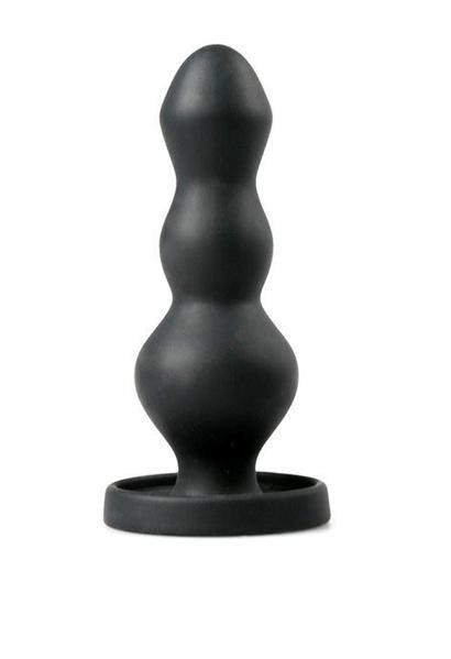 9768M      The Game Piece Black Silicone Butt Plug with Suction Cup Base Butt Plug   , Sub-Shop.com Bondage and Fetish Superstore