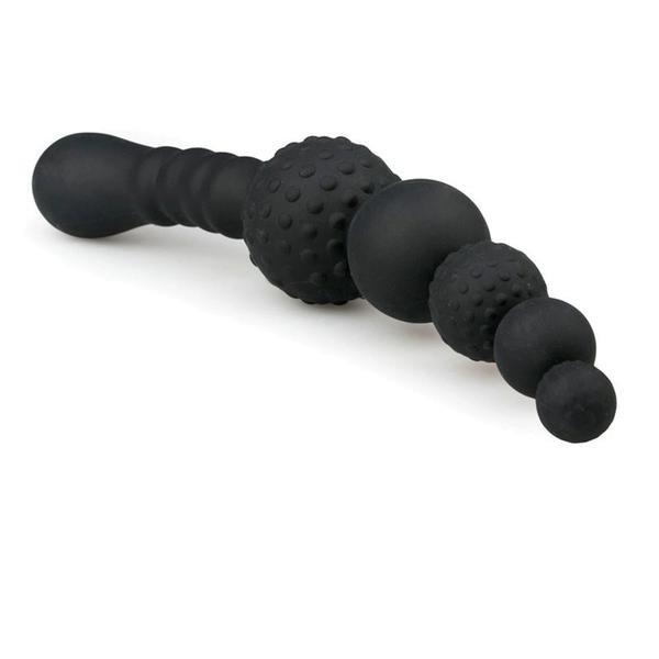 9770M      Ravishment Rod Graduated Nubby Silicone Stimulator with Grip Handle - LAST CHANCE - Final Closeout! Black Friday Blowout   , Sub-Shop.com Bondage and Fetish Superstore
